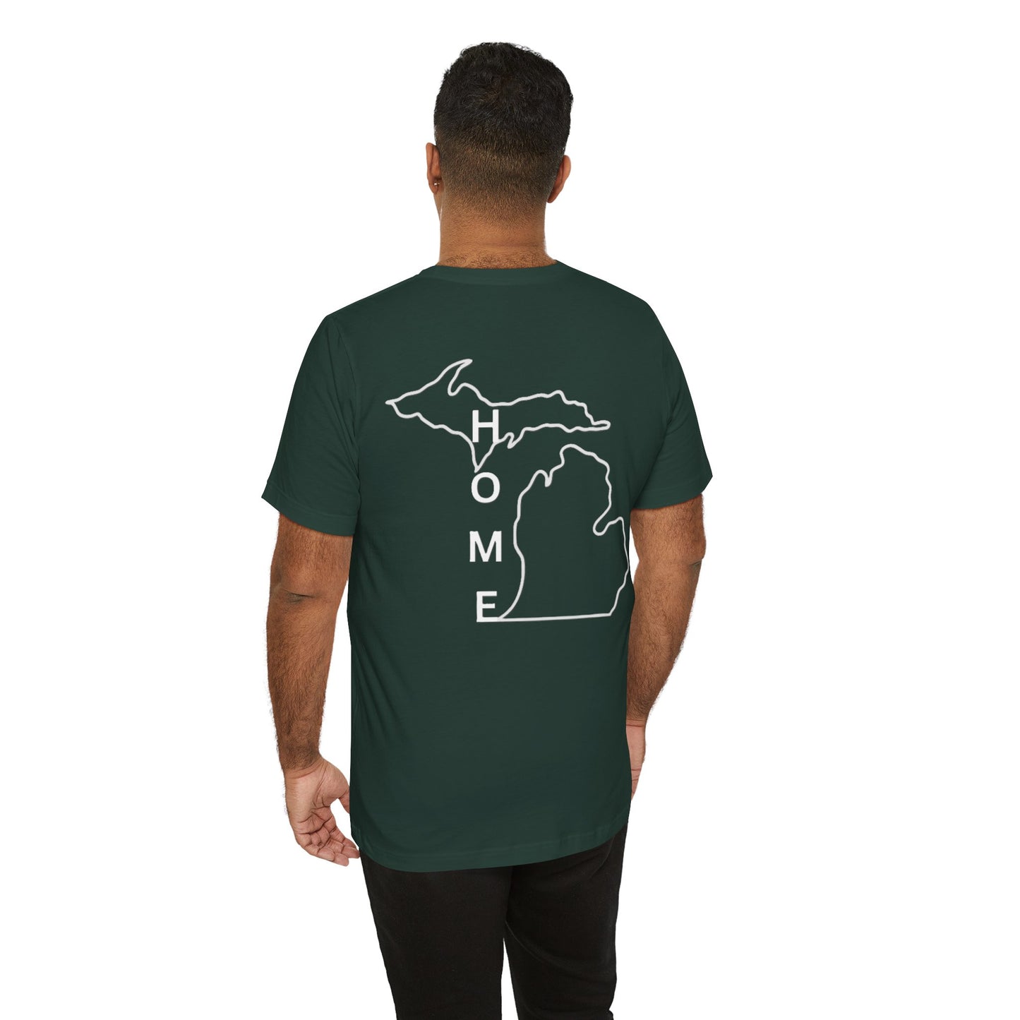 Home State Pride T-Shirt, Unisex Short Sleeve Tee, Michigan Home Shirt, Gift for Michiganders, State Outline Tee, Casual Wear
