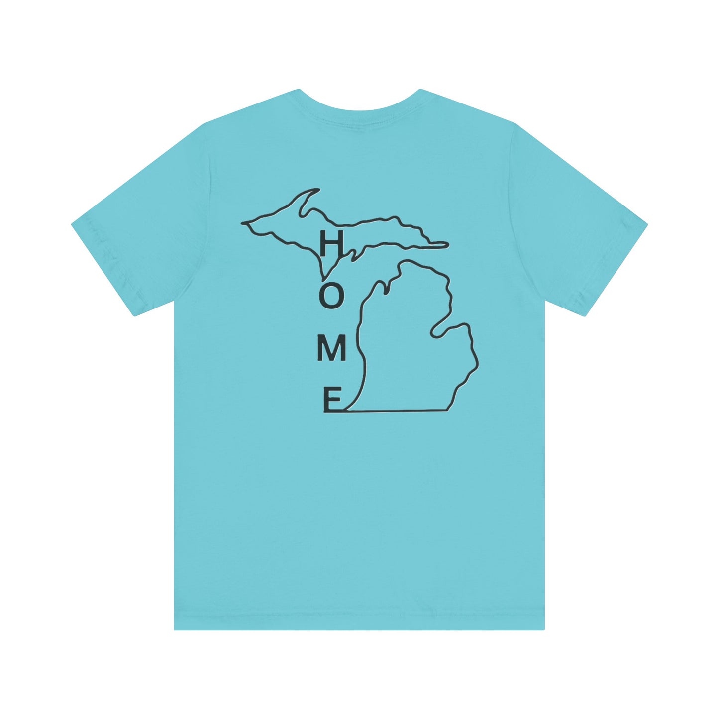Home State Pride T-Shirt, Unisex Short Sleeve Tee, Michigan Home Shirt, Gift for Michiganders, State Outline Tee, Casual Wear