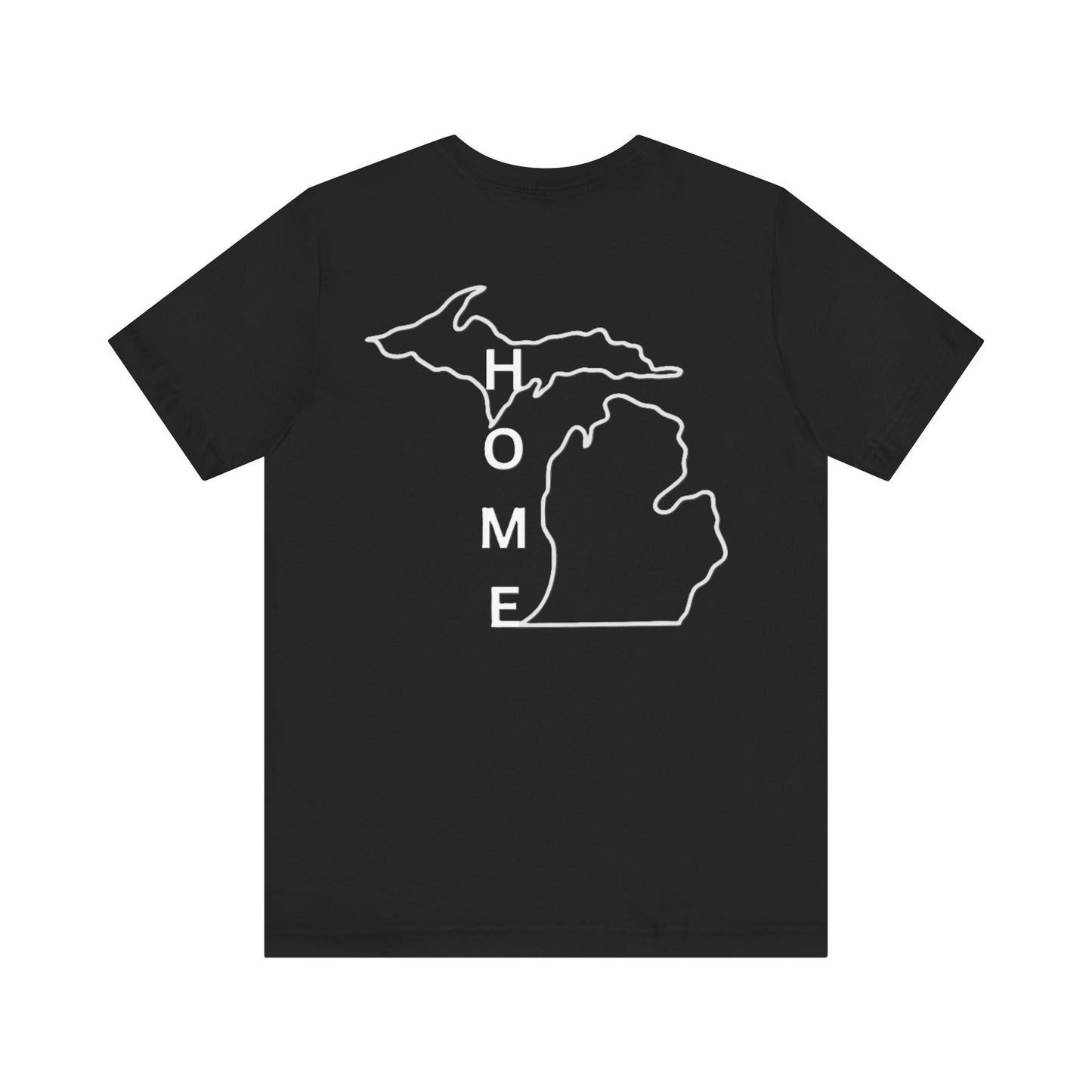 Home State Pride T-Shirt, Unisex Short Sleeve Tee, Michigan Home Shirt, Gift for Michiganders, State Outline Tee, Casual Wear