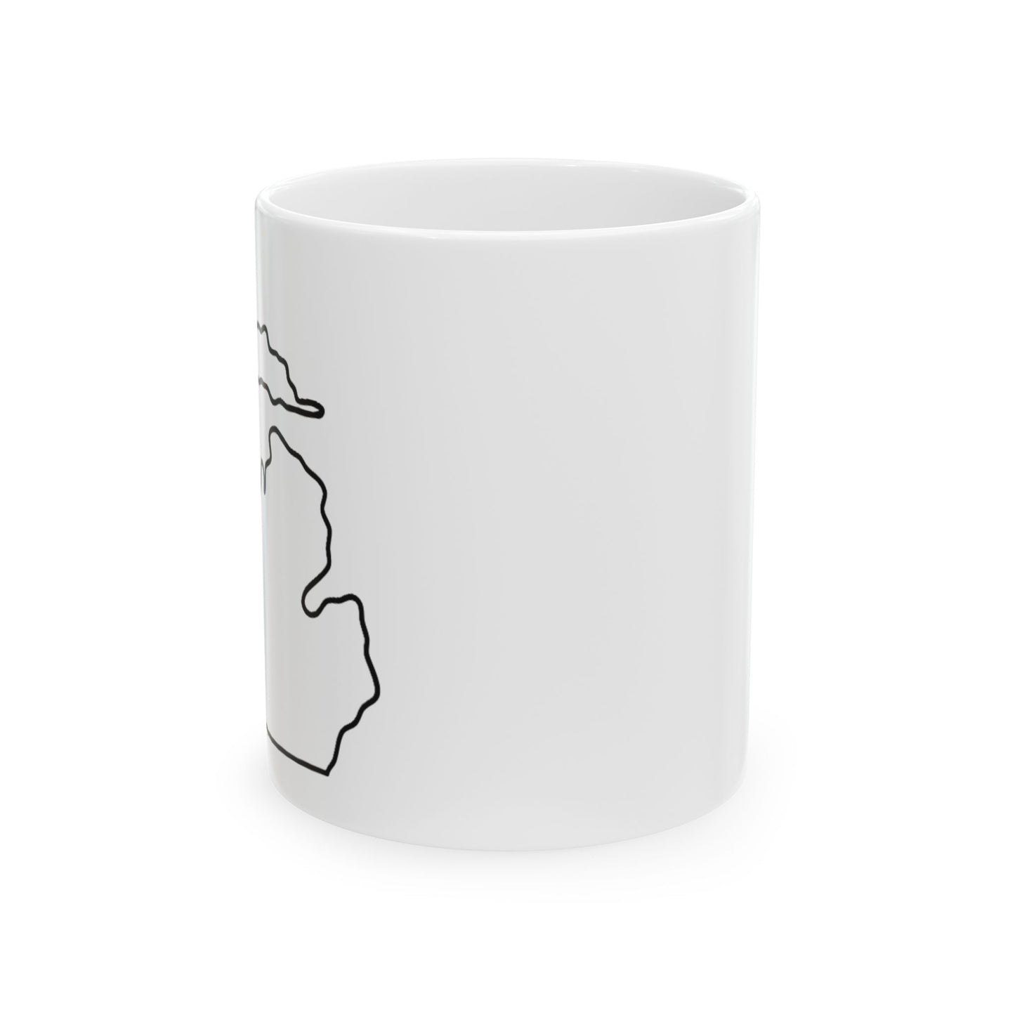 Minimalist Michigan Map Ceramic Mug | Coffee Lover Gift | Home & Kitchen Decor | Travel Souvenir | Unique Mug for Friends