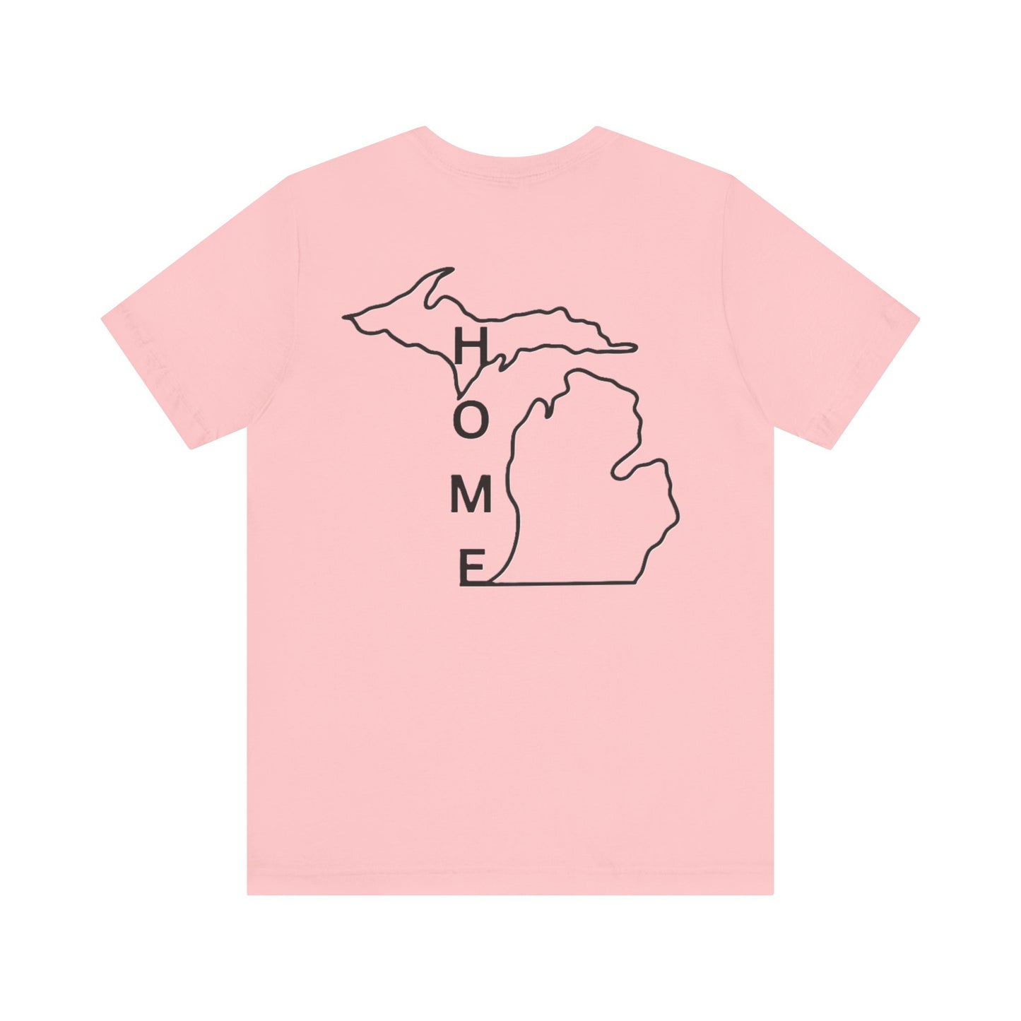 Home State Pride T-Shirt, Unisex Short Sleeve Tee, Michigan Home Shirt, Gift for Michiganders, State Outline Tee, Casual Wear