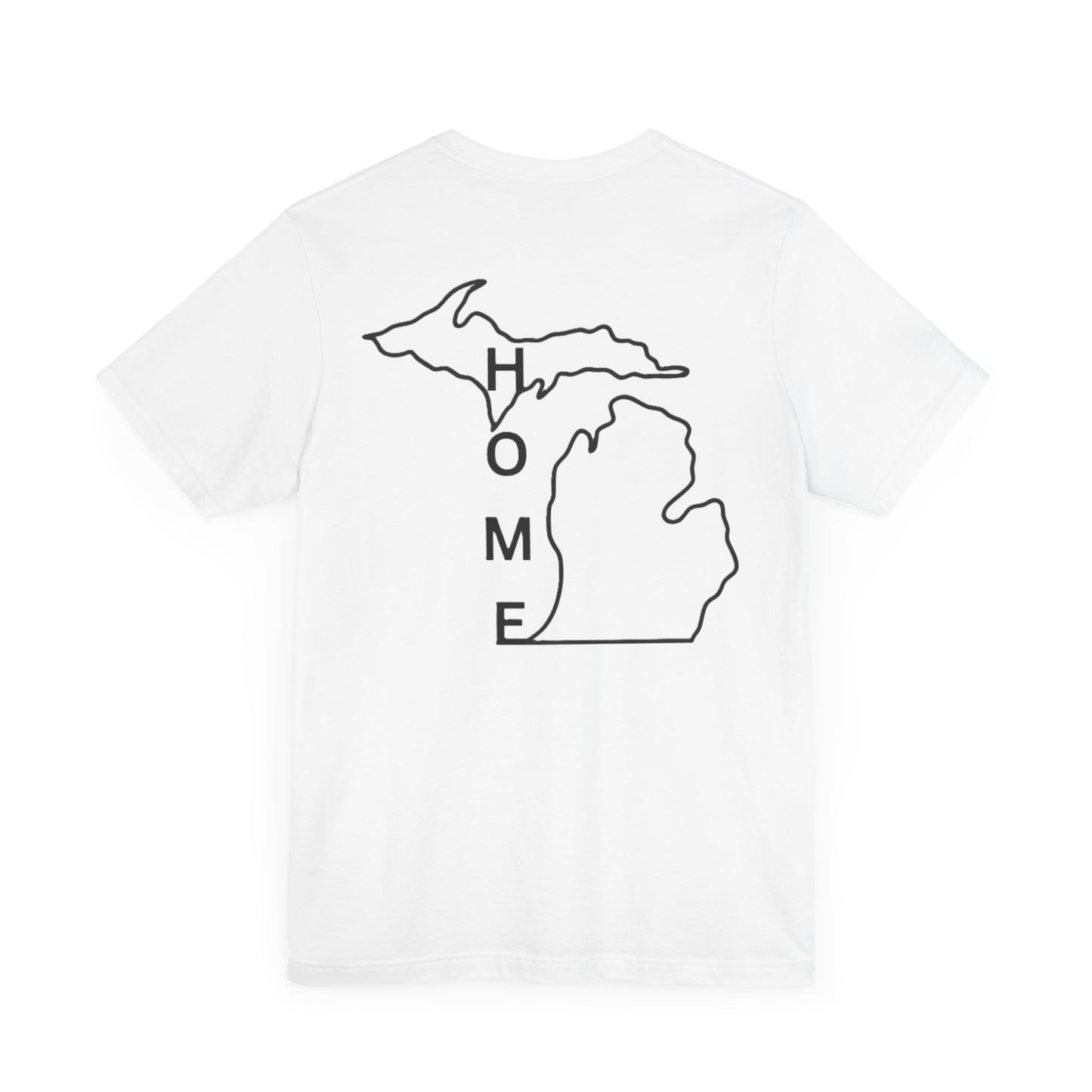 Home State Pride T-Shirt, Unisex Short Sleeve Tee, Michigan Home Shirt, Gift for Michiganders, State Outline Tee, Casual Wear