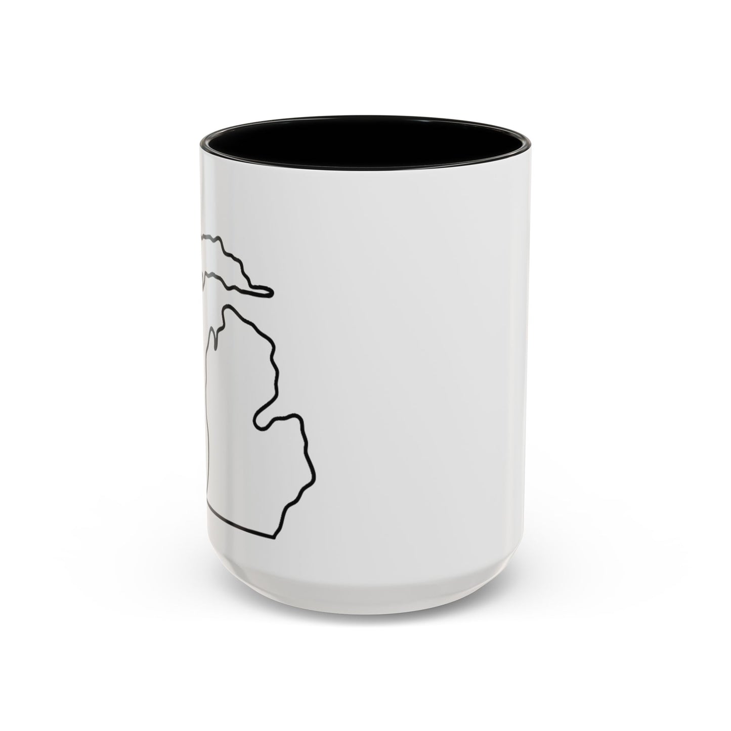 Stylish Accent Coffee Mug - Unique Black Trim Mug for Daily Use, Great Gift for Coffee Lovers, Home Decor, Birthday, Holidays