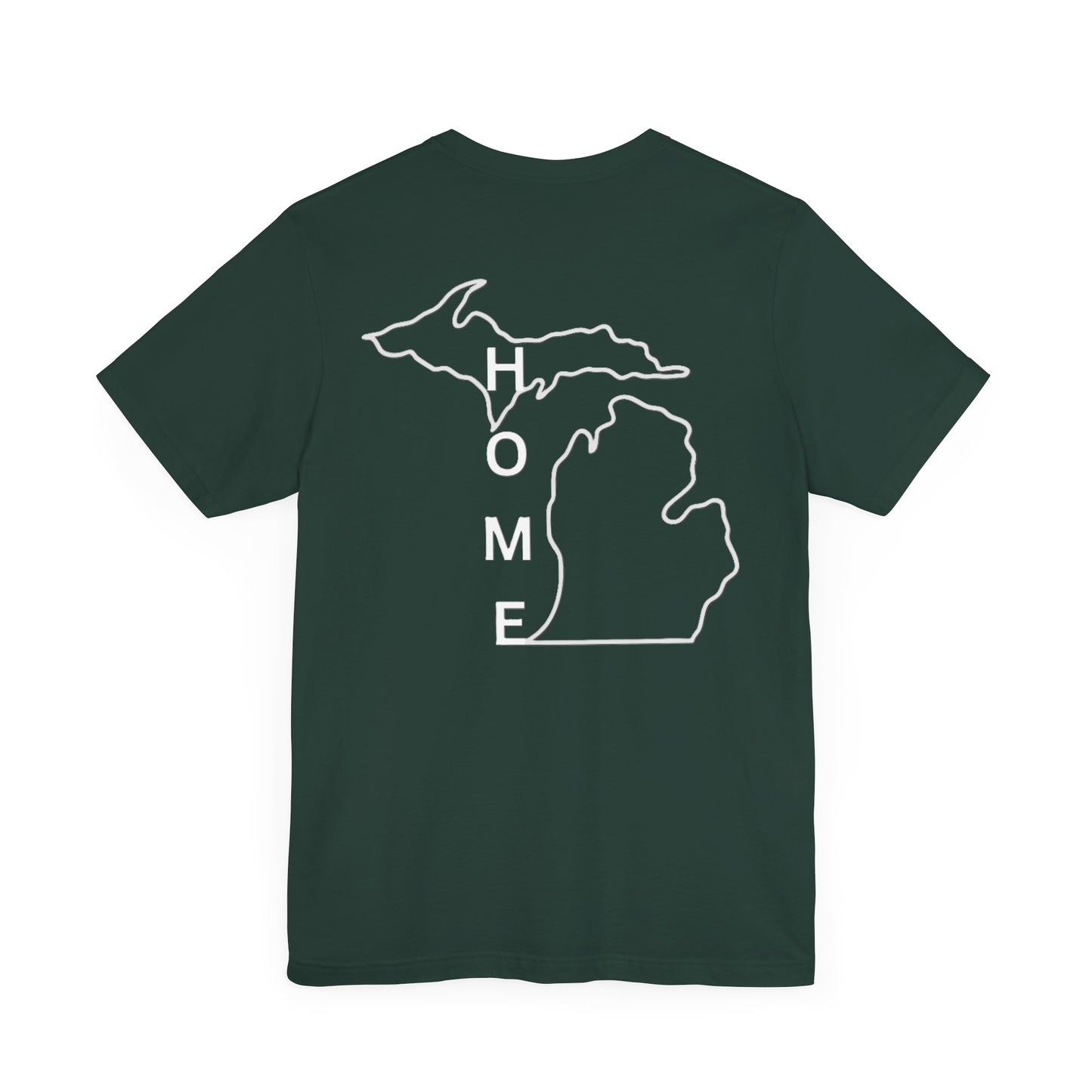 Home State Pride T-Shirt, Unisex Short Sleeve Tee, Michigan Home Shirt, Gift for Michiganders, State Outline Tee, Casual Wear