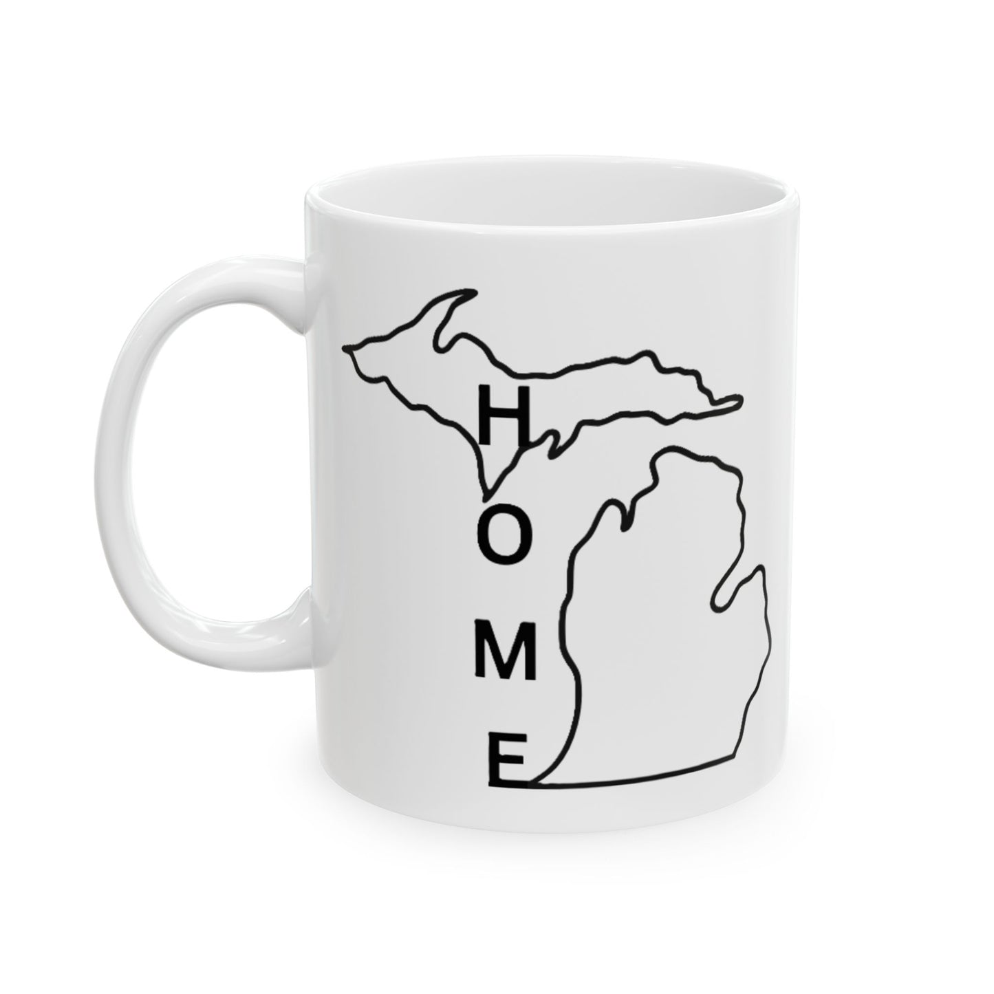 Minimalist Michigan Map Ceramic Mug | Coffee Lover Gift | Home & Kitchen Decor | Travel Souvenir | Unique Mug for Friends