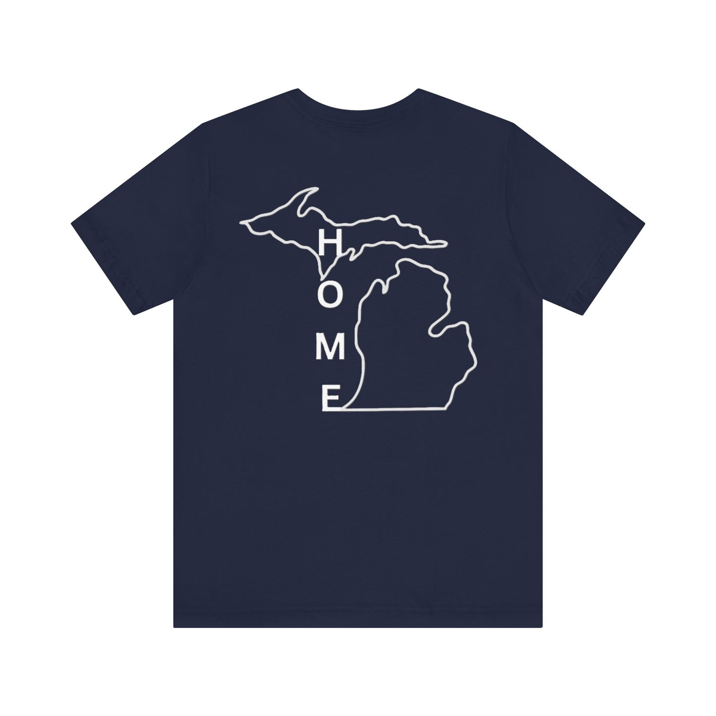 Home State Pride T-Shirt, Unisex Short Sleeve Tee, Michigan Home Shirt, Gift for Michiganders, State Outline Tee, Casual Wear