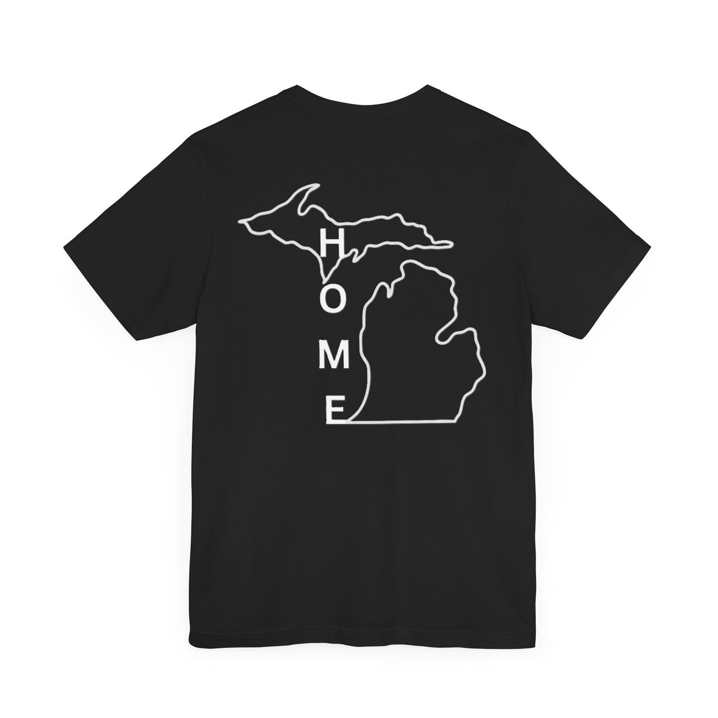 Home State Pride T-Shirt, Unisex Short Sleeve Tee, Michigan Home Shirt, Gift for Michiganders, State Outline Tee, Casual Wear