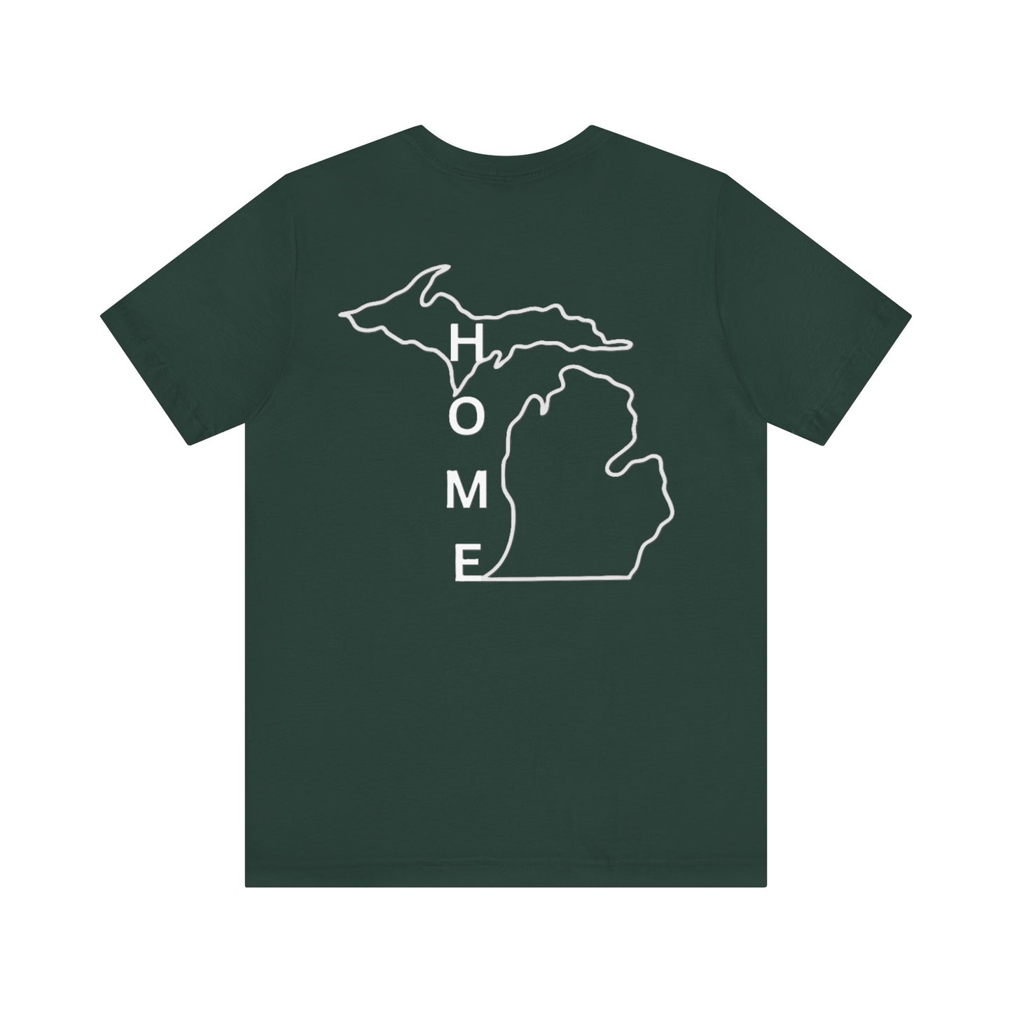 Home State Pride T-Shirt, Unisex Short Sleeve Tee, Michigan Home Shirt, Gift for Michiganders, State Outline Tee, Casual Wear
