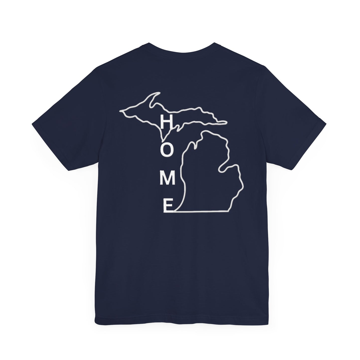 Home State Pride T-Shirt, Unisex Short Sleeve Tee, Michigan Home Shirt, Gift for Michiganders, State Outline Tee, Casual Wear