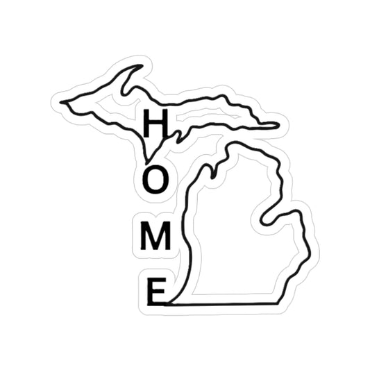 Transparent Outdoor Stickers, Die-Cut, Michigan HOME Design, Outdoor Decor, Car Stickers, Travel Gifts, State Pride, Home Sweet Home